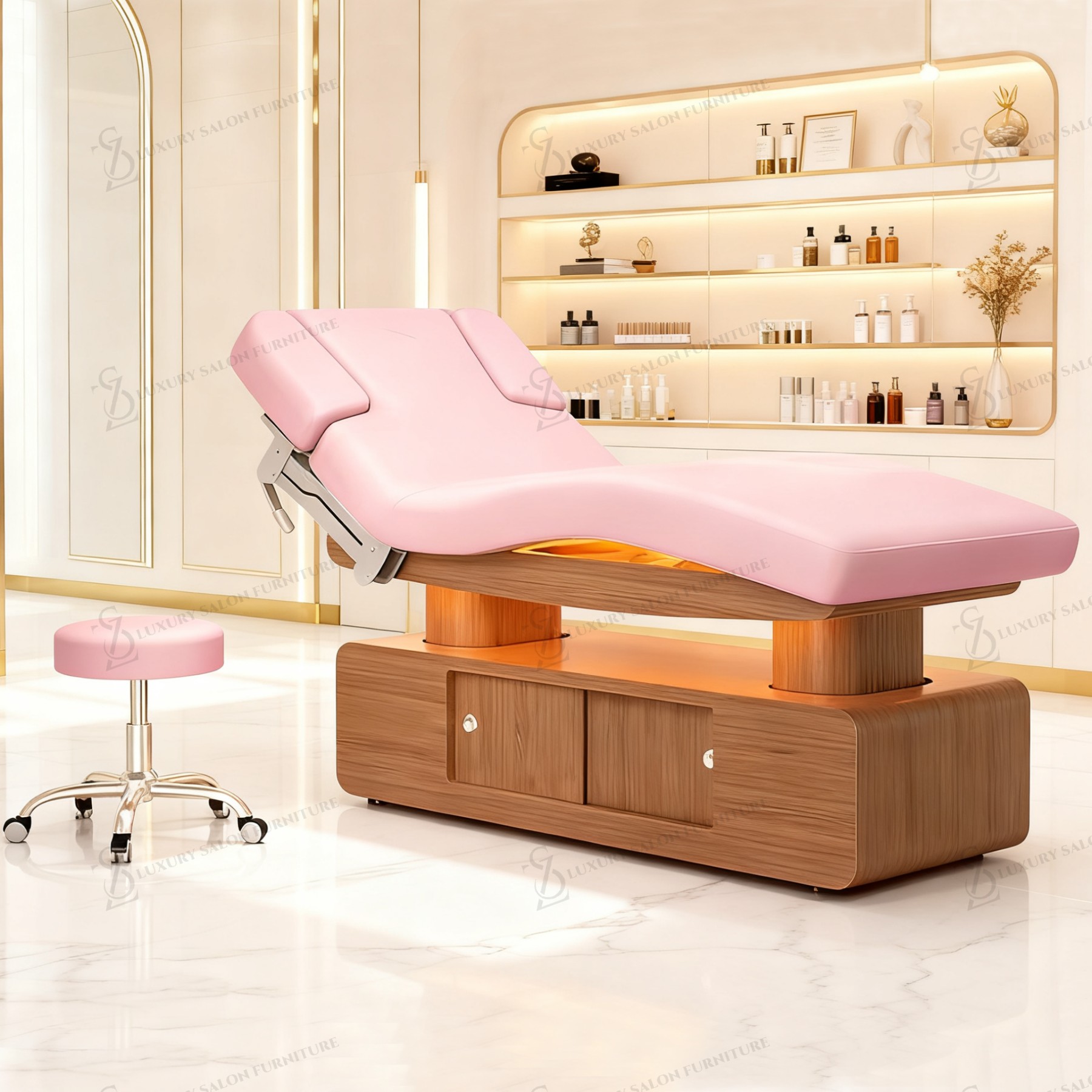 Cama de belleza rosa de lujo c - Spa Wellness Beauty reseña y precio